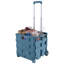 Panier pliant portatif à roulettes Simplifier - couleur bleue | Chariot d'épicerie pliable d'une capacité de 55 lb | Chariot utilitaire léger