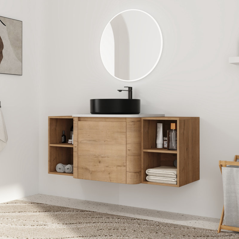 48'' Floating Single Bathroom Vanity with Ceramic Sink