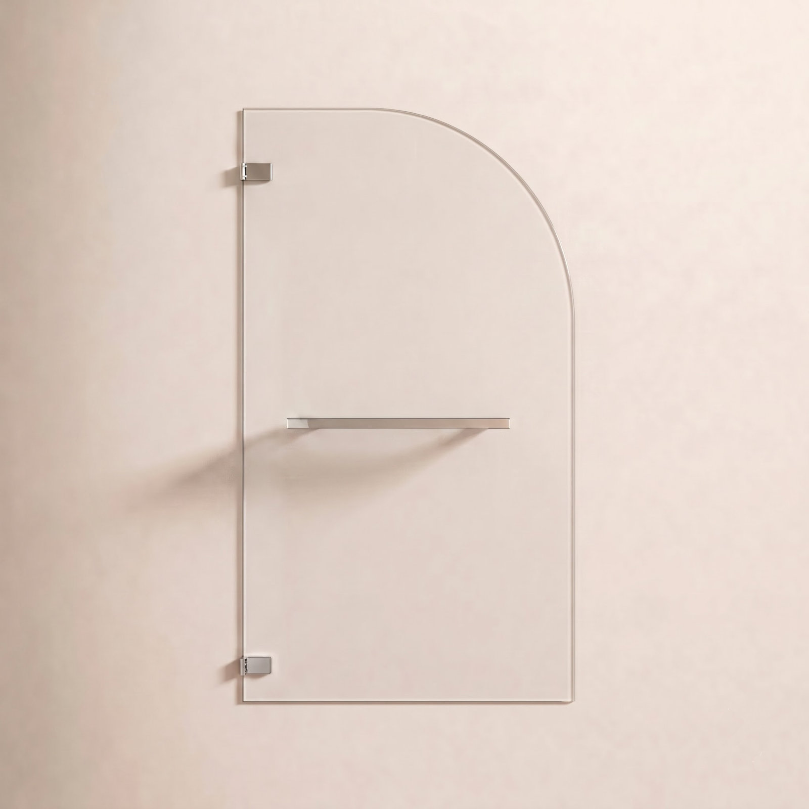 Orion Frameless Hinged Tub Door, Stainless Steel