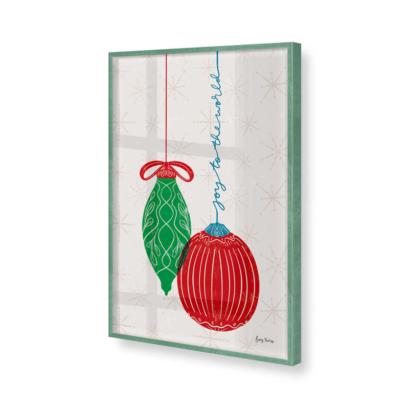 Elegant Holiday Ornaments II, impression dans un, Cadre citronnelle, H 25 po x l 19 po x P 1,375 po
