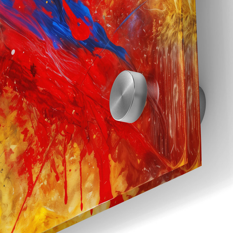 «Smiley Face» par Rey Klimt, art mural en verre acrylique, H 36 po x l 24 po x P 0,2 po