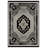 Bureen Collection Digital Print Cotton-Polyester Gray Moroccan Rug-136294080