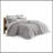 King 3 Piece Cotton Quilt Set Light Gray