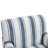 Iliana Upholstered Dark Blue Stripe Cotton Blend Armchair with Solid Wood Legs and Nailhead Trim-388431189