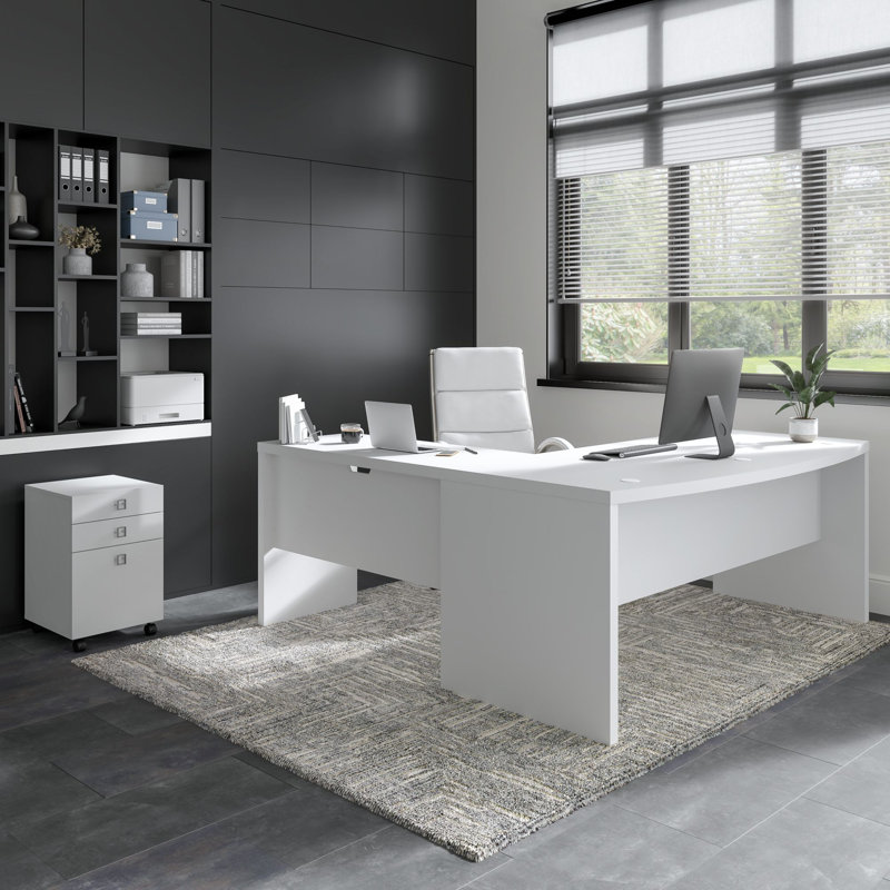 Office 500 Collection Computer Desk, Pure White