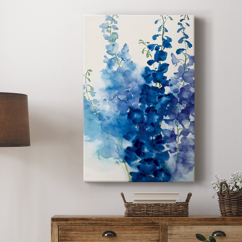 Delphinium II - Cavas enveloppés de galerie, H 36 po x l 24 po