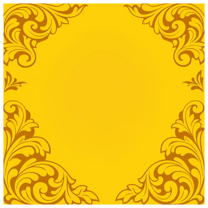 Housses de couette jaunes ornées d'angle, King