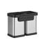Poubelle de cuisine 2 X 5,3 gallons, poubelles à double compartiment, couvercle ouvert