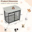 31,5 po Hutches de chien gris, pour les chiens de taille moyenne et la table de caisse de longue durée, les animaux courbés de taille moyenne, attrayants-1219823583