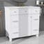 Meuble-lavabo 36 po avec lavabo en céramique durable, portes à fermeture en douceur, tablettes flexibles et tiroirs spacieux-559529273