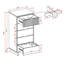 Commode 24 "en gris clair Granville (5 tiroirs)-1720016853