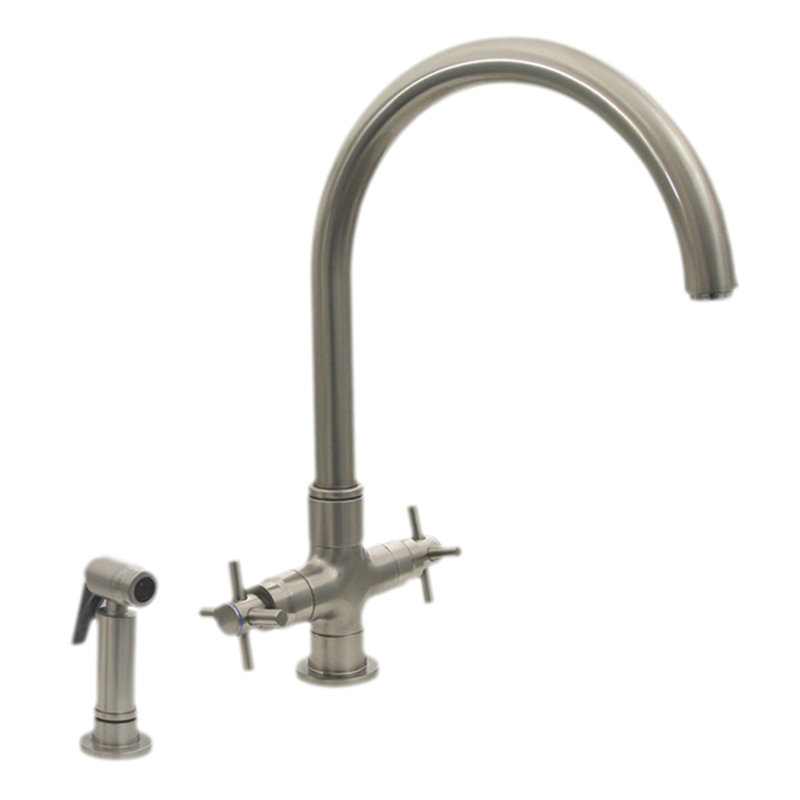 Whitehaus Collection Luxe+ Kitchen Faucet, Brushed Nickel