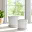 Élégante jardinière en céramique pour l'extérieur avec soucoupe et garniture à bulles-1253494356