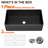 36"L x 20"W Fireclay Extra Large Apron Front Farmhouse Sink for Kitchen, Single Bowl White Farm Sink, Included 2 Custom Accessories-110500104