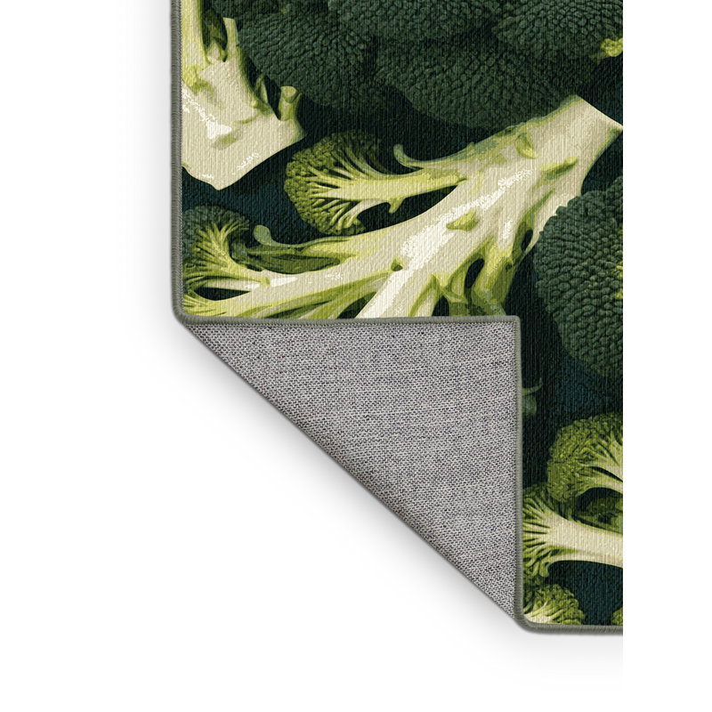  Tapis lavable avec légumes Romanesco, Carré 3 pi