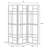 Colby White and Brown Red 3-Panel Folding Floor Screen
