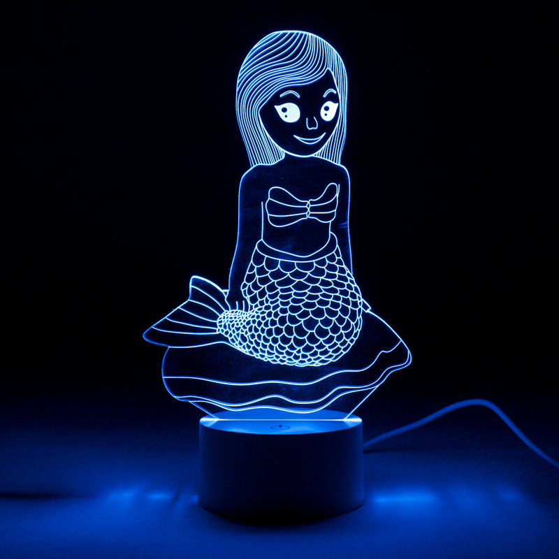 Carreras Mermaid Colour Changing 3D Lamp