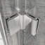 Portes de douche pivotantes, porte de douche battante pliante sans cadre l 30 po x H 72 po, verre trempé transparent de 1/4 po (6 mm), quincaillerie à finition chromée, installation réversible