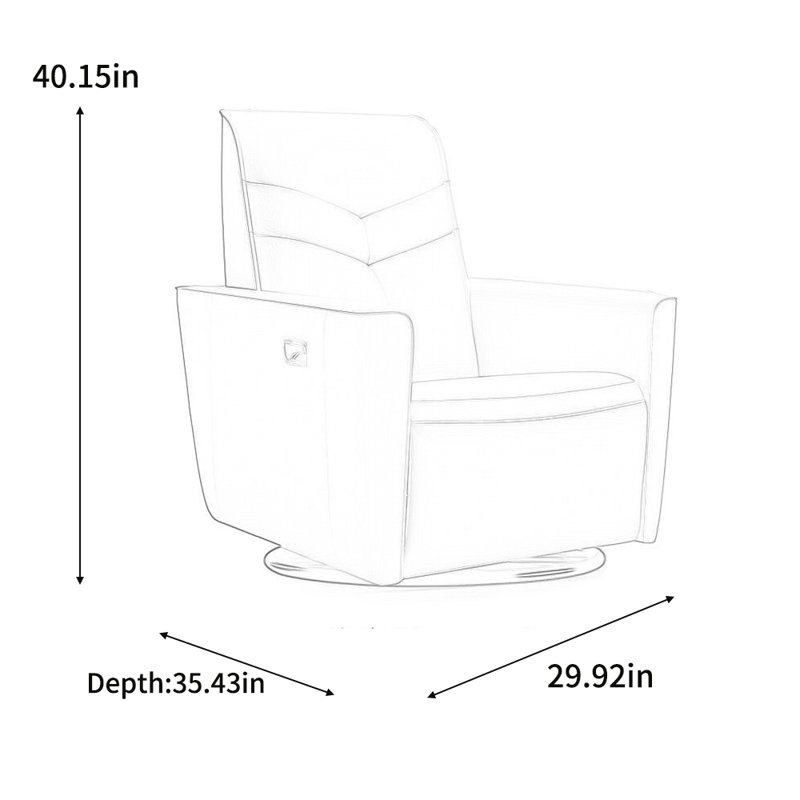 Fauteuil inclinable en similicuir Simmo, Similicuir jaune / beige