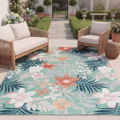 Tapis floral tissé à la machine Shutesbury