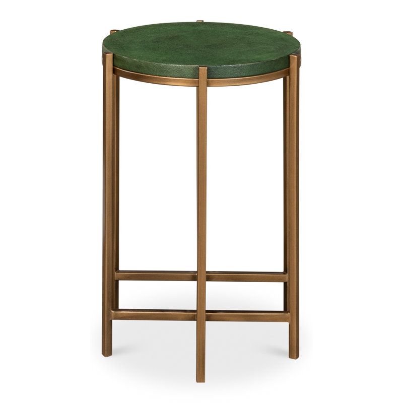 Shagreen End Table, Green
