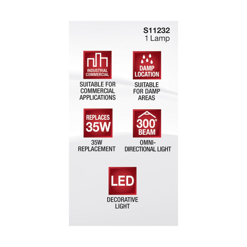 3.5 Watt White LED Bulb, 3000K