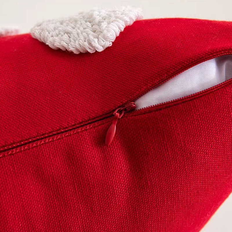 Valentines Day Pillow Cover, Red/White