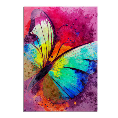 Splashed Butterfly No.4 Abstract - Wall Art
