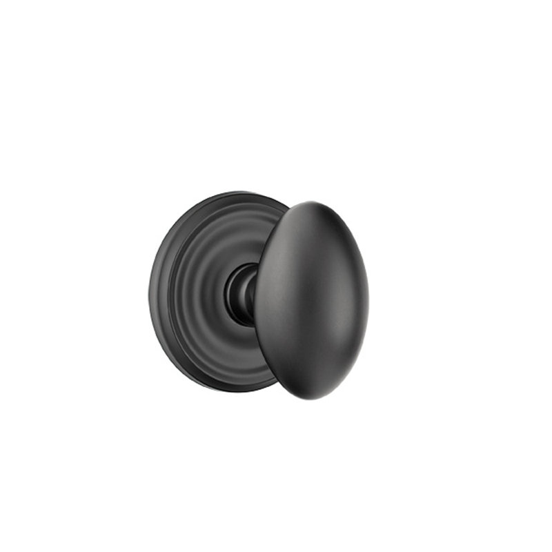 Doubles boutons de porte Egg avec rosette régulière, Dos plat