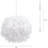 White Feather Pendant Light Chandelier with 14.8' Cord and In-Line On/Off Switch