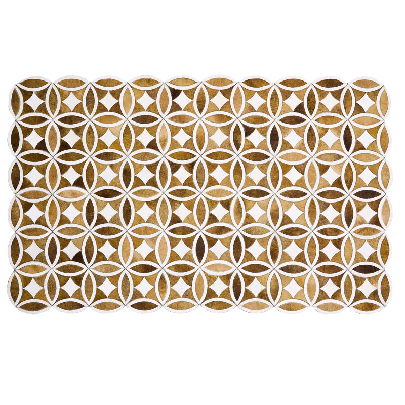 Mocha Kyoto Hair On Hide Rug, Rectangle 5' x 8'