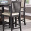Ensemble de salle à manger élégant à hauteur de comptoir 5 pièces avec tablettes intégrées et chaises en bois-636194284-636194280-636194287