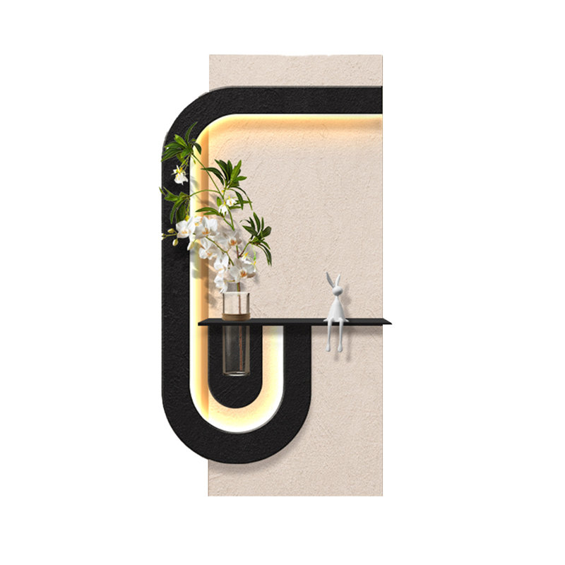 Lampe murale à DEL de style minimaliste avec des pots de plantes pour la culture de l'eau comme œuvres d'art suspendues