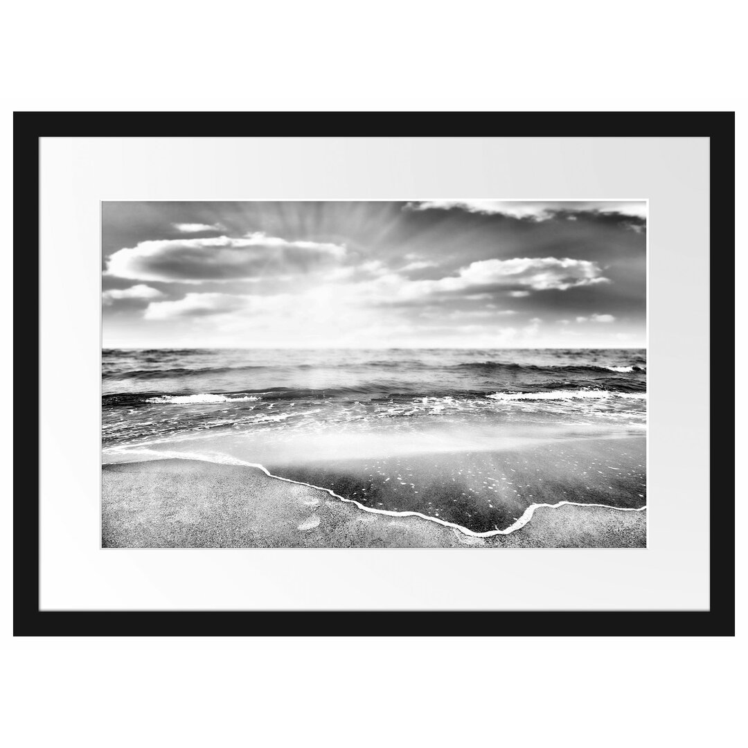 Gerahmtes Poster Sonnenschein Beach Strand Himmel