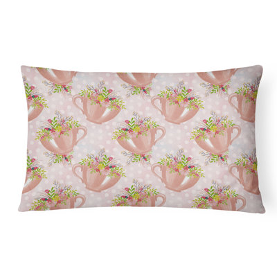  Coussin intérieur / extérieur Tea Cup and Flowers