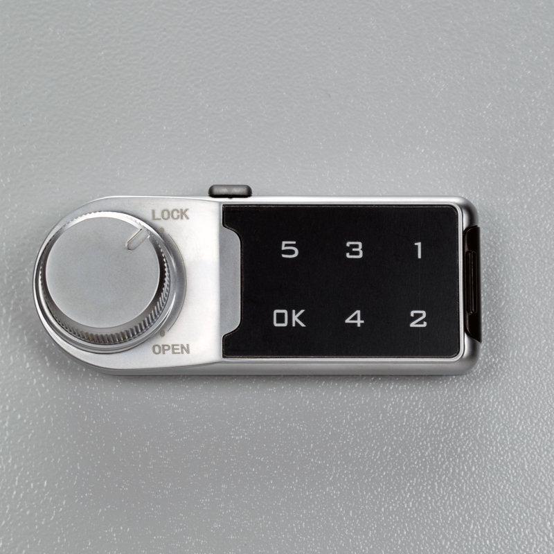Gray Steel Adjustable Key Lock Box with Digital Keypad, 400 Keys