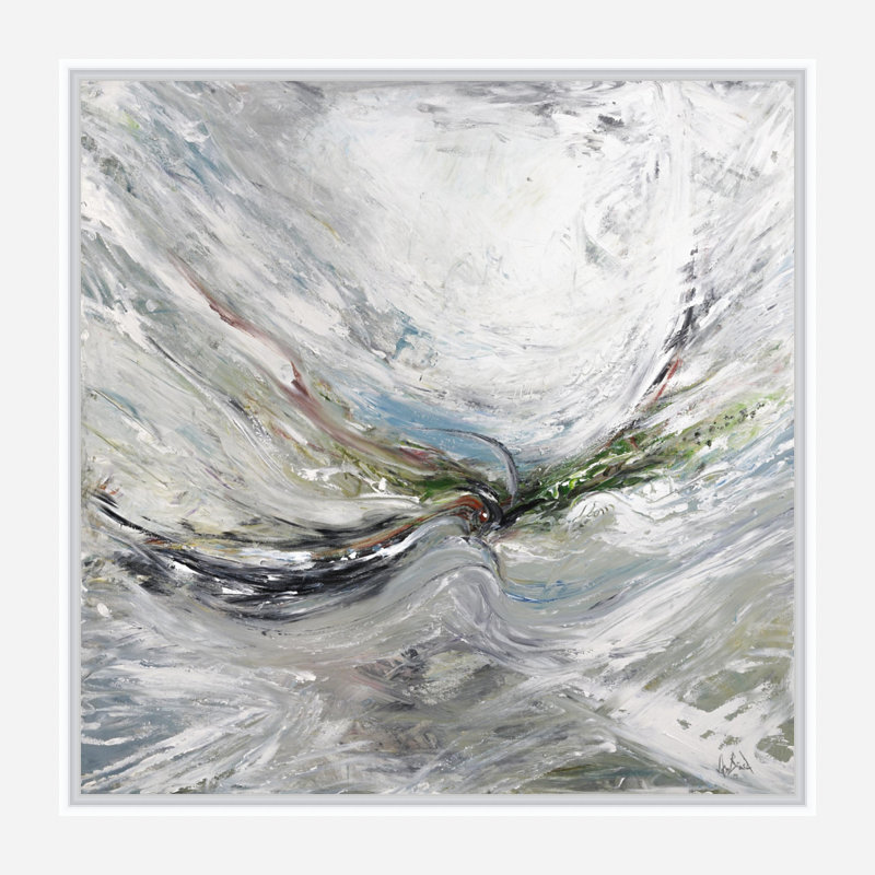 Air - Artist Enhanced Canvas Print, 24" H x 24" W x 1.5" D, White Framed Canvas