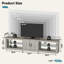 Kruszewski 80" TV Stand for 85", TV Stand with LED Lights & Two Storage Cabinets-275803108
