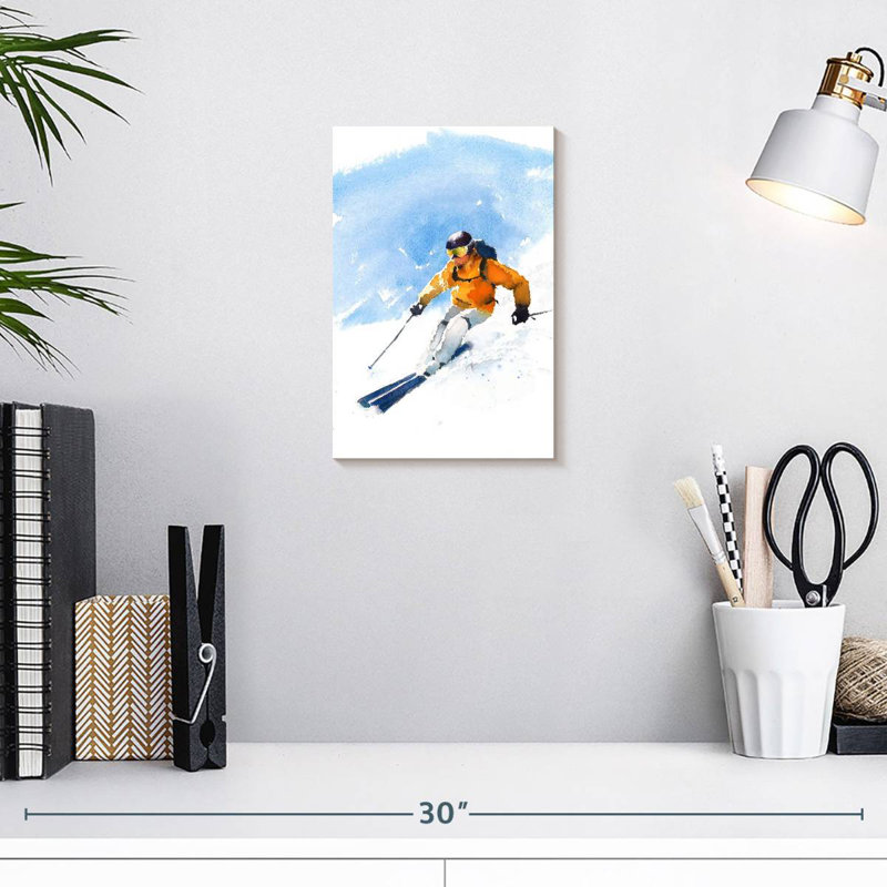 Sireci Skier In Action, 12" H x 8" W