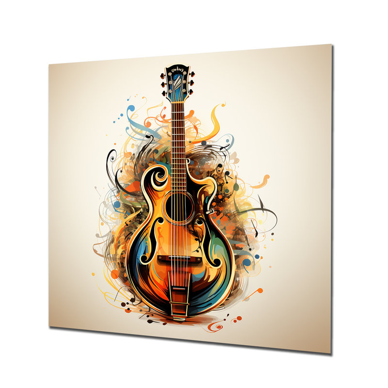 Otelia - musique, art mural, salon, Métal métal, H 16 po x l 16 po x P 1 po