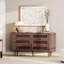 Commode cannelée à 6 tiroirs, commode moderne à profil incurvé-1282941302