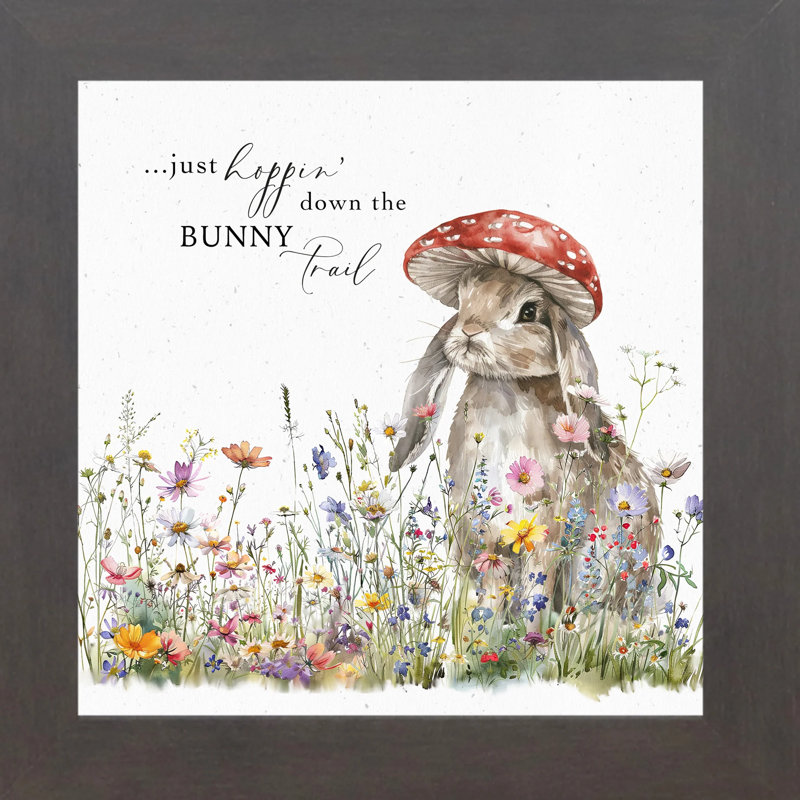 Just Hoppin Down The Bunny Trail Easter Rabbit Art