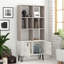 Rek Freestanding Bookcase with 8 Compartments and 2 Cabinets-39852995