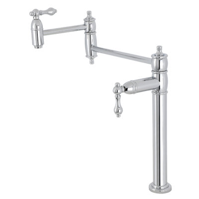 Kingston Brass Restoration Two-Handle 1-Hole Deck Mount Pot Filler Faucet