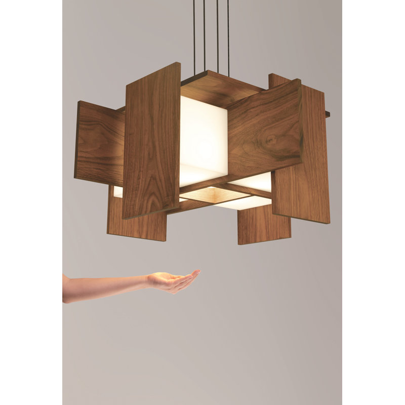 Muto 5 - Light LED Pendant, Walnut, 2700K (Dry)