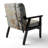 Tree Whispers Of Gray And Gold - Velvet Upholstered Scandinavian Arm Chair, Monochrome Nature Accent Chair-1798987209