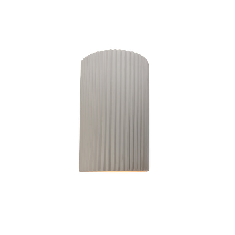Applique murale en céramique Beda, H 9,5 po x l 5,75 po x P 4 po, Bisque