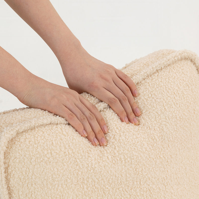 Canapé modulaire surdimensionné surdimensionné en tissu Teddy, Beige
