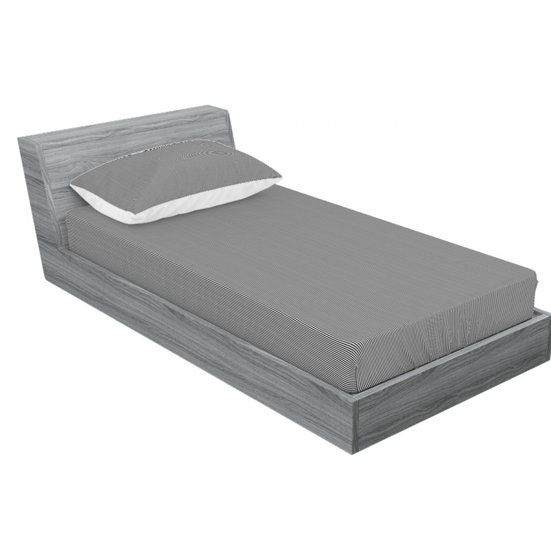 Microfiber Striped Sheet Set, Twin XL Sheet Set with Fitted Sheet, Gray Stripe