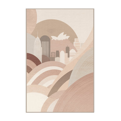 Tapis d'arc côtier moelleux en peluche moelleux beige
